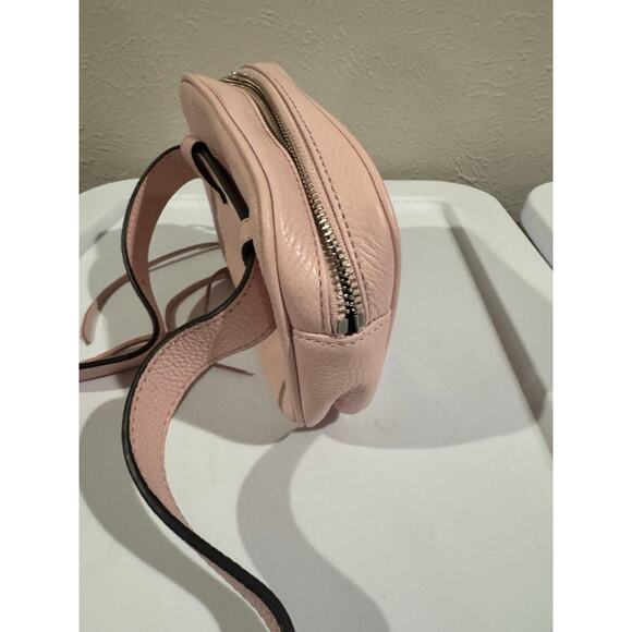 Rebecca Minkoff Soft Pink Pebbled Leather 3 zip Belt Bag - Picture 8 of 9